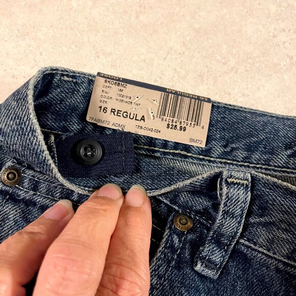 NWT Bailey's PT. Loose Fit Jeans Kids Size 16 Regular Adjustable waist - Picture 11 of 11